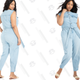 Denim Jumpsuit With Button Detail | Sizes 14-28